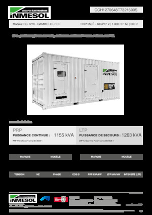 Dizelski generatori INMESOL CC-1270