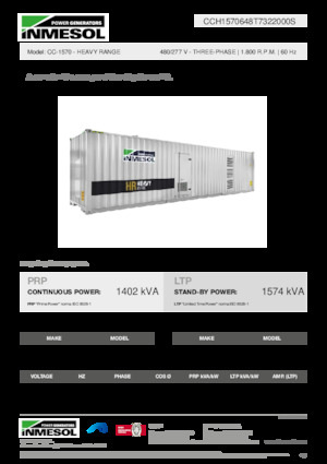 Dizelski generatori INMESOL CC-1570