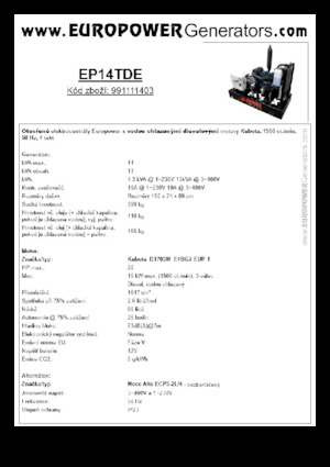 Dizelski generatori Europower EP14TDE (MA)