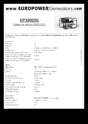 Dizelski generatori Europower EP3000DE (MA)