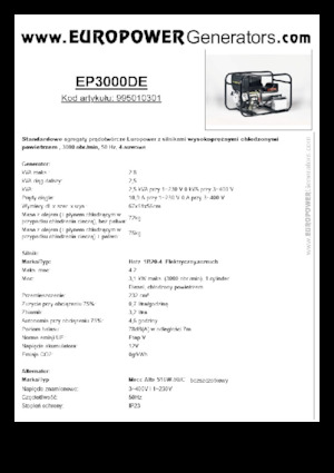 Dizelski generatori Europower EP3000DE (MA)
