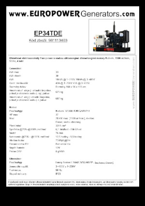 Dizelski generatori Europower EP34TDE (LS)