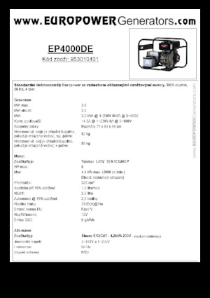 Dizelski generatori Europower EP4000DE (S)