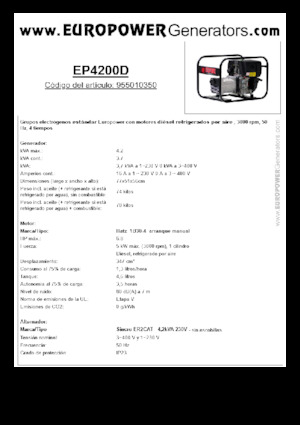 Dizelski generatori Europower EP4200D (S)