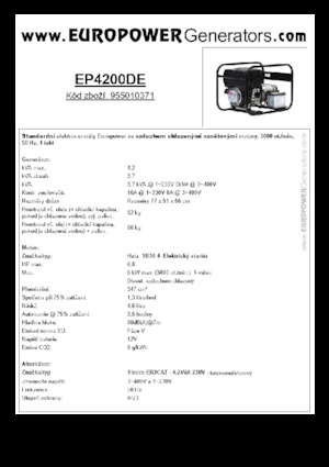 Dizelski generatori Europower EP4200DE (S)