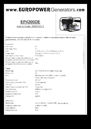 Dizelski generatori Europower EP4200DE (S)
