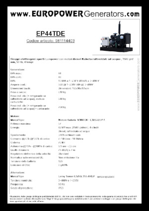 Dizelski generatori Europower EP44TDE (LS)