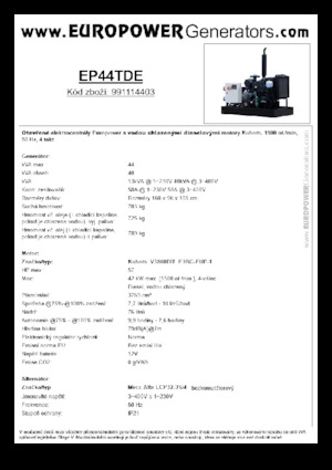 Dizelski generatori Europower EP44TDE (MA)