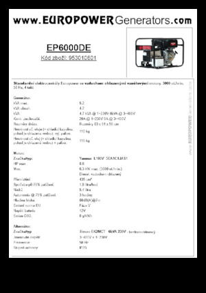 Dizelski generatori Europower EP6000DE (S)