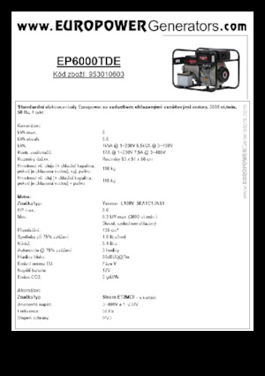 Dizelski generatori Europower EP6000TDE (S)