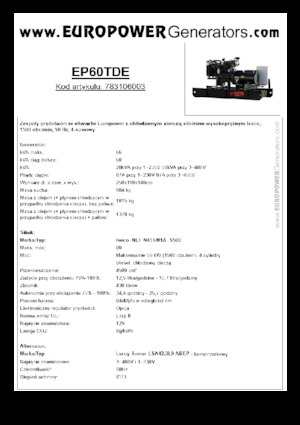 Dizelski generatori Europower EP60TDE (LS)