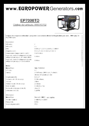 Dizelski generatori Europower EP7000TD (S)