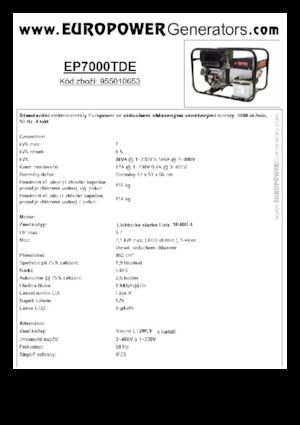 Dizelski generatori Europower EP7000TDE (S)