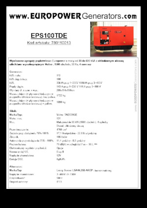 Dizelski generatori Europower EPS100TDE (LS)