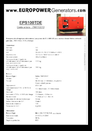 Dizelski generatori Europower EPS100TDE (MA)