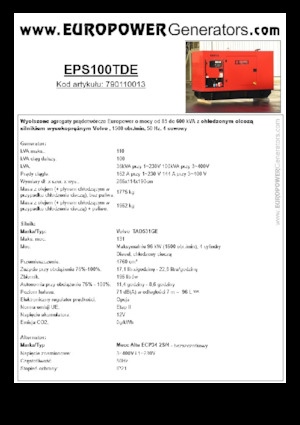 Dizelski generatori Europower EPS100TDE (MA)