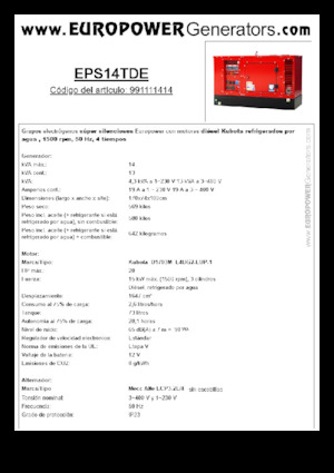Dizelski generatori Europower EPS14TDE (MA)