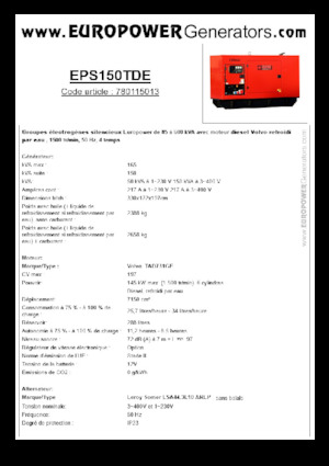 Dizelski generatori Europower EPS150TDE (LS)
