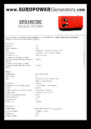 Dizelski generatori Europower EPS150TDE (MA)