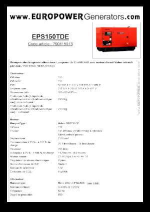 Dizelski generatori Europower EPS150TDE (MA)