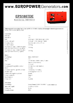 Dizelski generatori Europower EPS180TDE (LS)