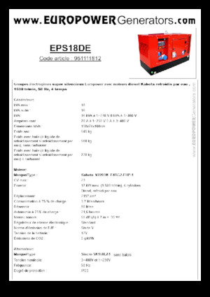 Dizelski generatori Europower EPS18DE (S)