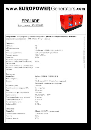 Dizelski generatori Europower EPS18DE (S)