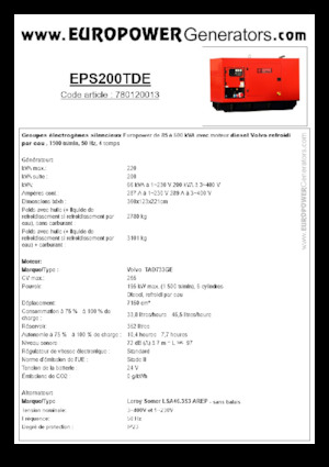Dizelski generatori Europower EPS200TDE (LS)