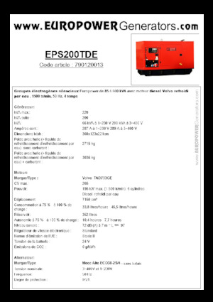 Dizelski generatori Europower EPS200TDE (MA)
