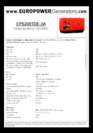 Dizelski generatori Europower EPS200TDE-3A (MA)