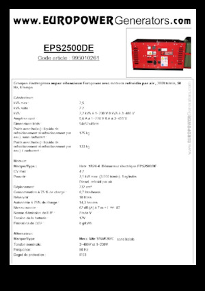 Dizelski generatori Europower EPS2500DE (MA)