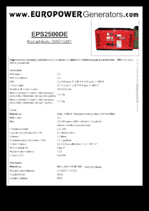 Dizelski generatori Europower EPS2500DE (MA)