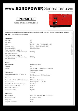 Dizelski generatori Europower EPS250TDE (MA)