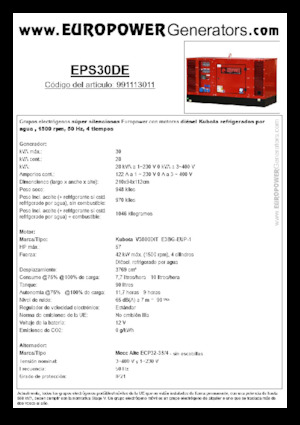 Dizelski generatori Europower EPS30DE (MA)