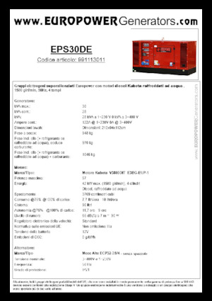 Dizelski generatori Europower EPS30DE (MA)