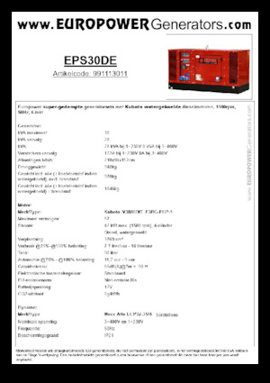 Dizelski generatori Europower EPS30DE (MA)