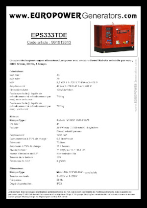 Dizelski generatori Europower EPS333TDE (MA)