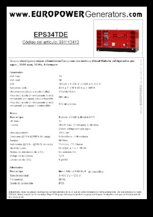 Dizelski generatori Europower EPS34TDE (MA)