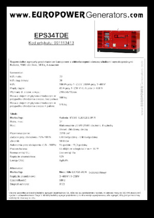 Dizelski generatori Europower EPS34TDE (MA)