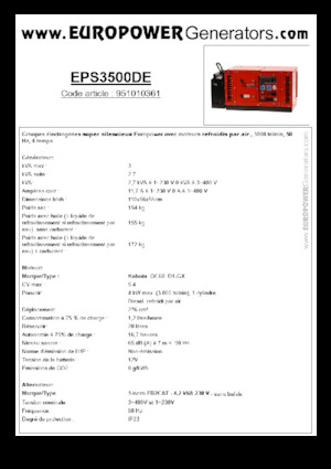 Dizelski generatori Europower EPS3500DE (S)