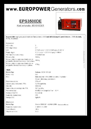 Dizelski generatori Europower EPS3500DE (S)