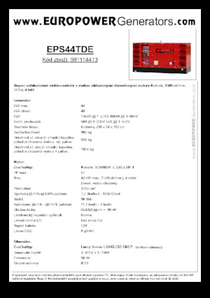 Dizelski generatori Europower EPS44TDE (LS)