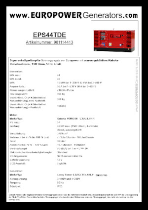 Dizelski generatori Europower EPS44TDE (LS)