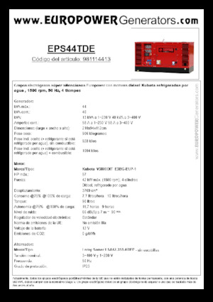 Dizelski generatori Europower EPS44TDE (LS)
