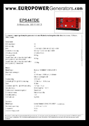 Dizelski generatori Europower EPS44TDE (LS)