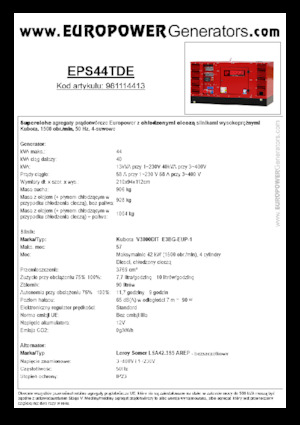 Dizelski generatori Europower EPS44TDE (LS)