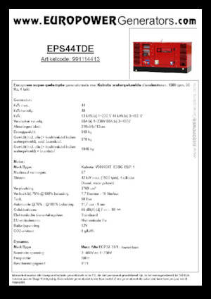 Dizelski generatori Europower EPS44TDE (MA)
