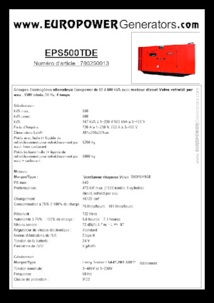 Dizelski generatori Europower EPS500TDE (LS)