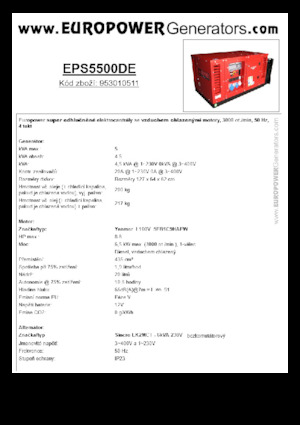 Dizelski generatori Europower EPS5500DE (S)