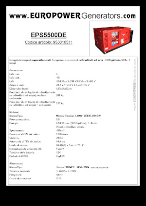 Dizelski generatori Europower EPS5500DE (S)